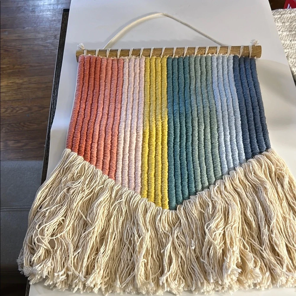 Crate&Barrel Vertical Rainbow Wall Hanging